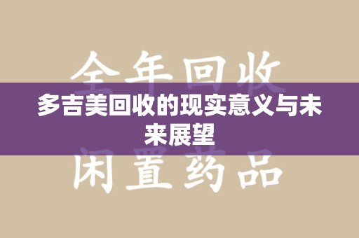 济宁多吉美回收的现实意义与未来展望
